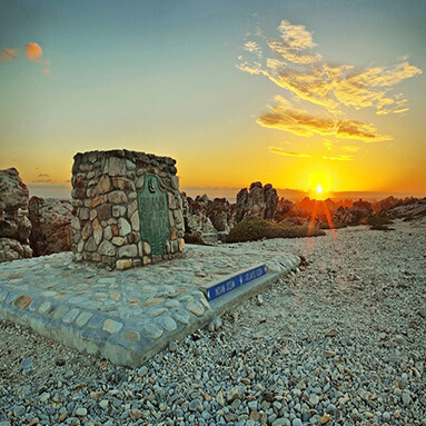 Cape Aghulas, sunset at the southernmost tip of Africa 