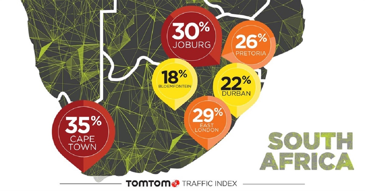 TomTom Traffic Index Map | Car Insurance News | Hippo.co.za