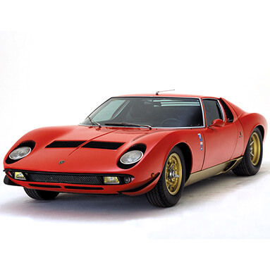 Red lamborghini miura 