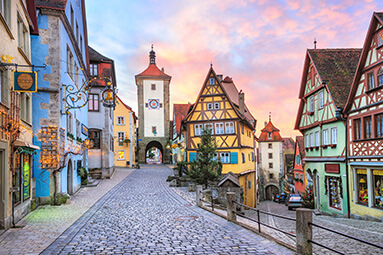 German town with colourful houses