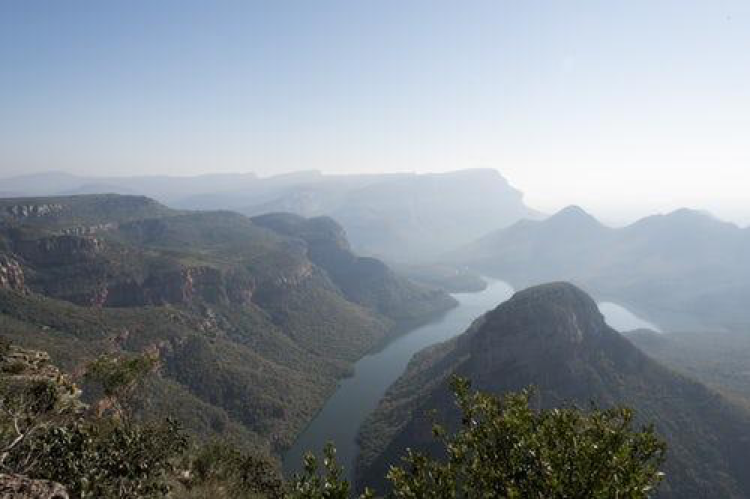 Drakensberg mountains with a river