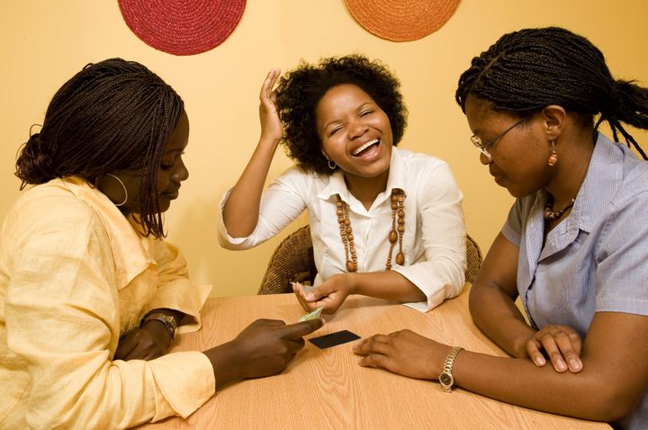 South African women in stokvel meeting