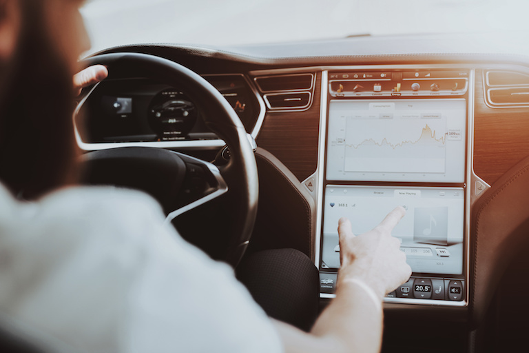 Car dashboard touchscreen technology