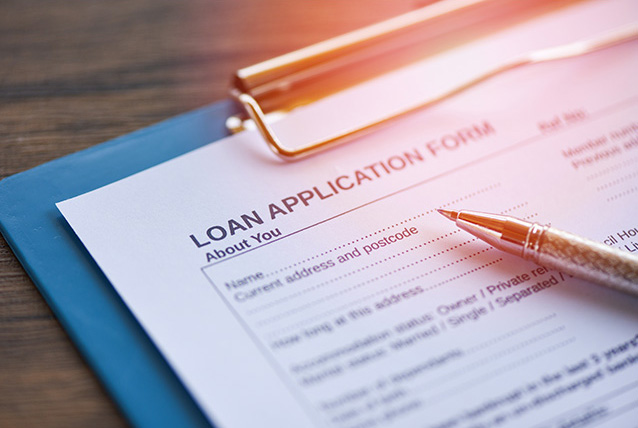 Loan form illustrating various factors that determine whether you get a loan