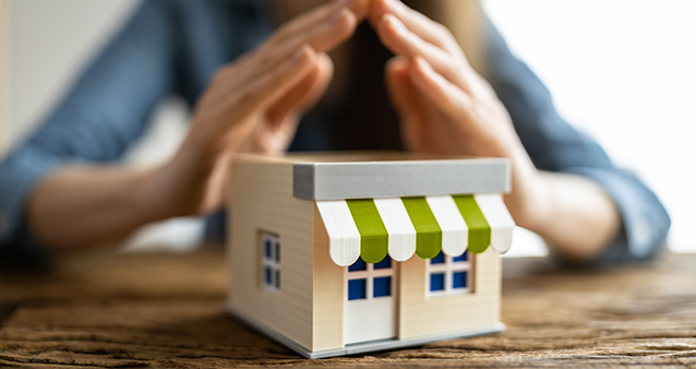 small toy house on a table