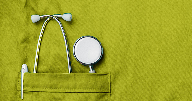 stethoscope in pocket