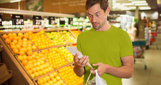 Man surprised at cost of groceries