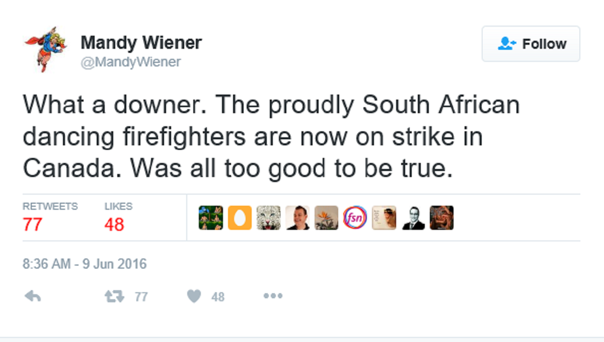 SA Firefighters Trip | Mandy Wiener Comment