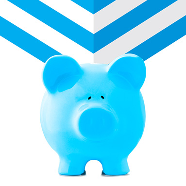 Blue piggy bank | Our benefits | Proud Hippo.co.za partner