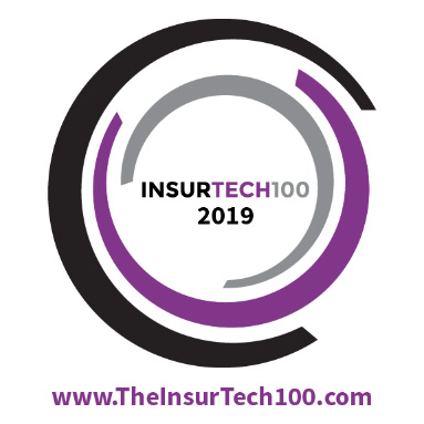 Insuretech100 2019 logo with www.TheInsureTech100.com website address under logo | Our Awards | Hippo.co.za partner