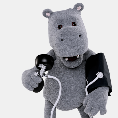 Hippo character medical aid
