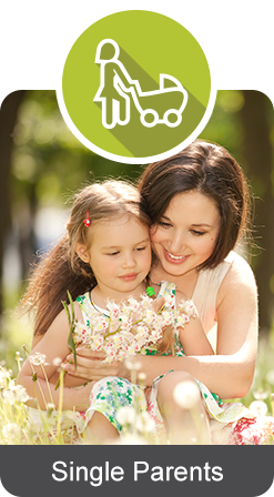 Mum and daughter in a garden