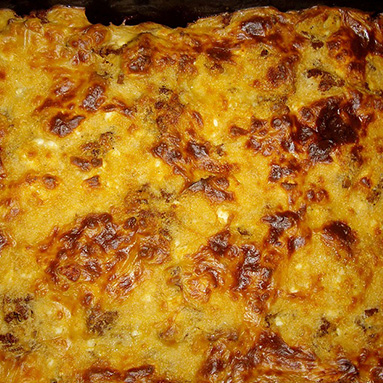 A plate of moussaka.