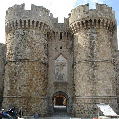 St Catherine’s gate, Rhodes Town, Greece.