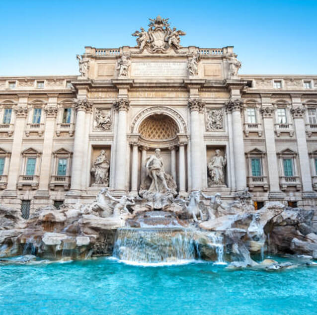 Trevi Fountain in Rome, Italy.