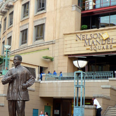Nelson Mandela statue at Nelson Mandela Square