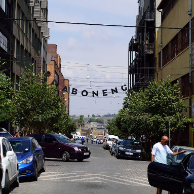 A street in Maboneng, Johannesburg