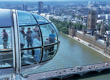 People aboard the London Eye.
