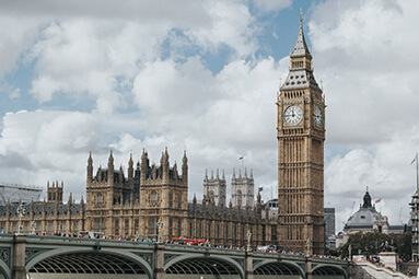 The Big Ben and the UK Parliament Buildings.