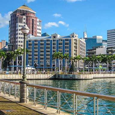 Port Louis state bank tower.