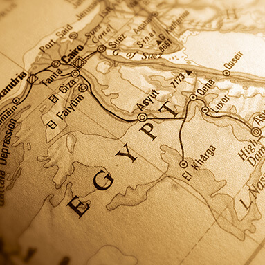 Sepia tone map of Egypt
