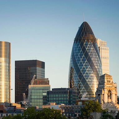 Skyscrapers in London.