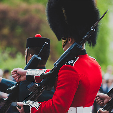 Royal Guard marching.