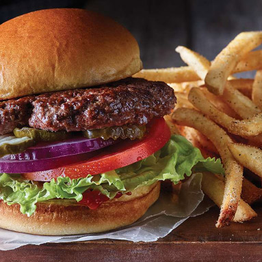 Classic burger with fries