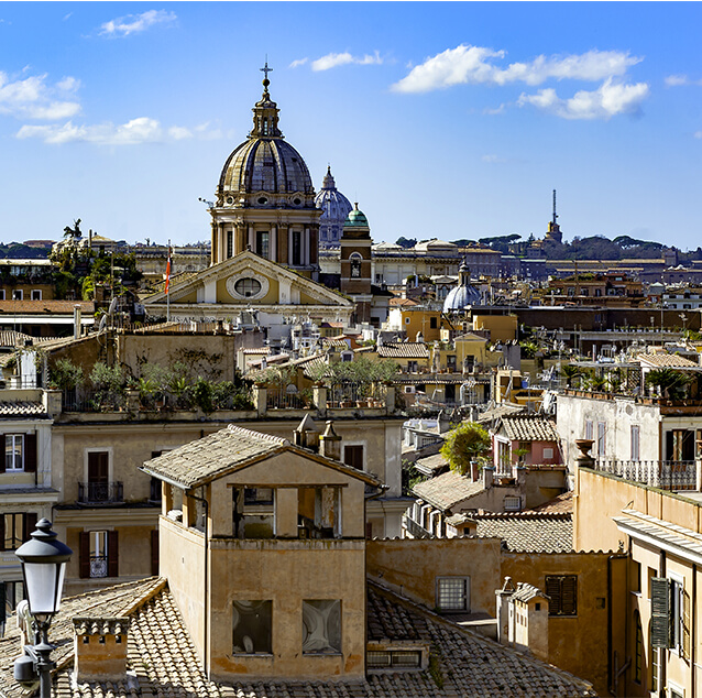 Roof top view of Rome
