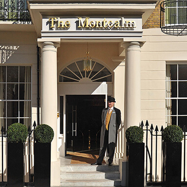 Doorman at the Montcalm Hotel, London.